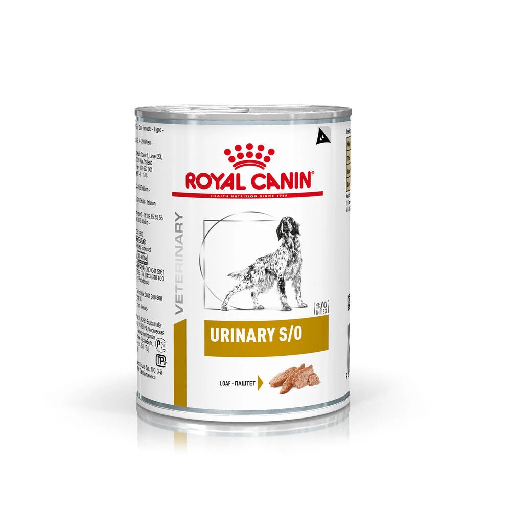 Royal Canin Urinary S/O cane umido paté in lattina da 410 g