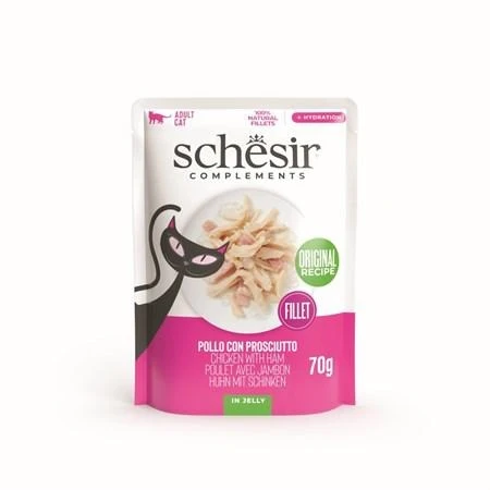 Schesir Cat Buste Filetti Pollo/Prosciutto - Immagine 2