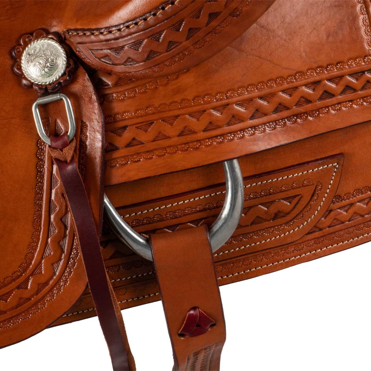 Sella Western Wade Border Stamp McBryan - 16" Castagna - foto 5