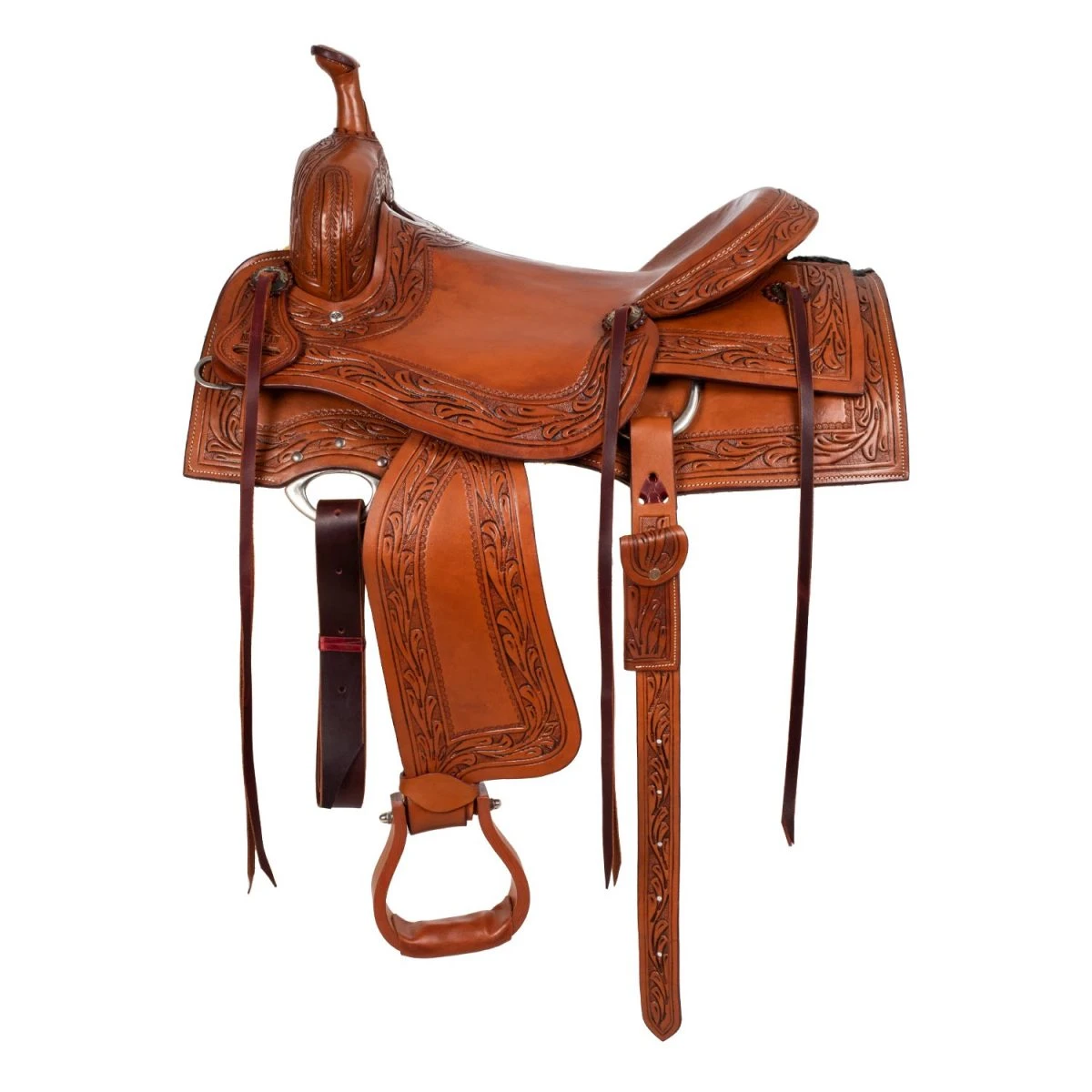 Sella Western Working Cow Border Stamp McBryan - 16" Castagna - foto 2