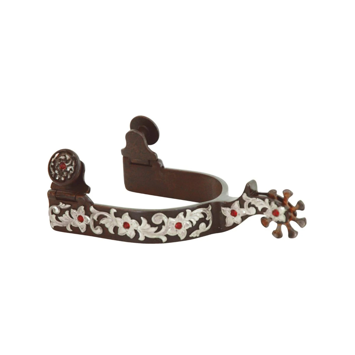 Speroni Western Pool's bruniti con strass e incisioni floreali