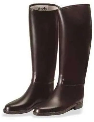 Stivale In Gomma Derby Per Monta Inglese - Taglia 34 - Colore Nero