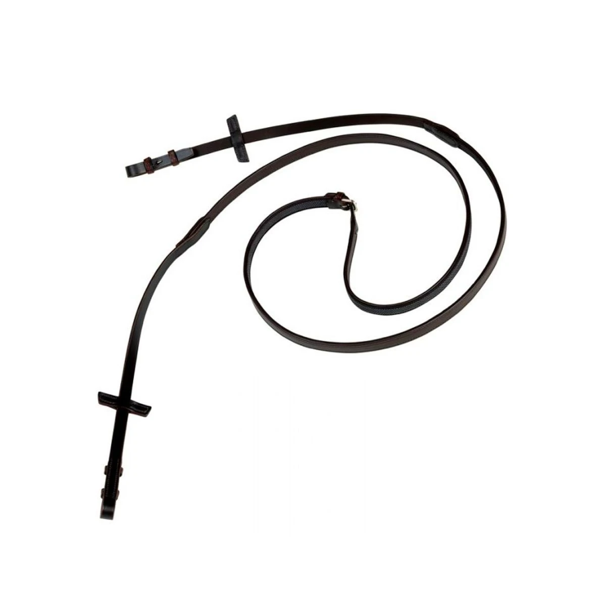 Stubben Redini in Cuoio Strette - Leather Reins Plain - Cob/Full (140 cm) Nero