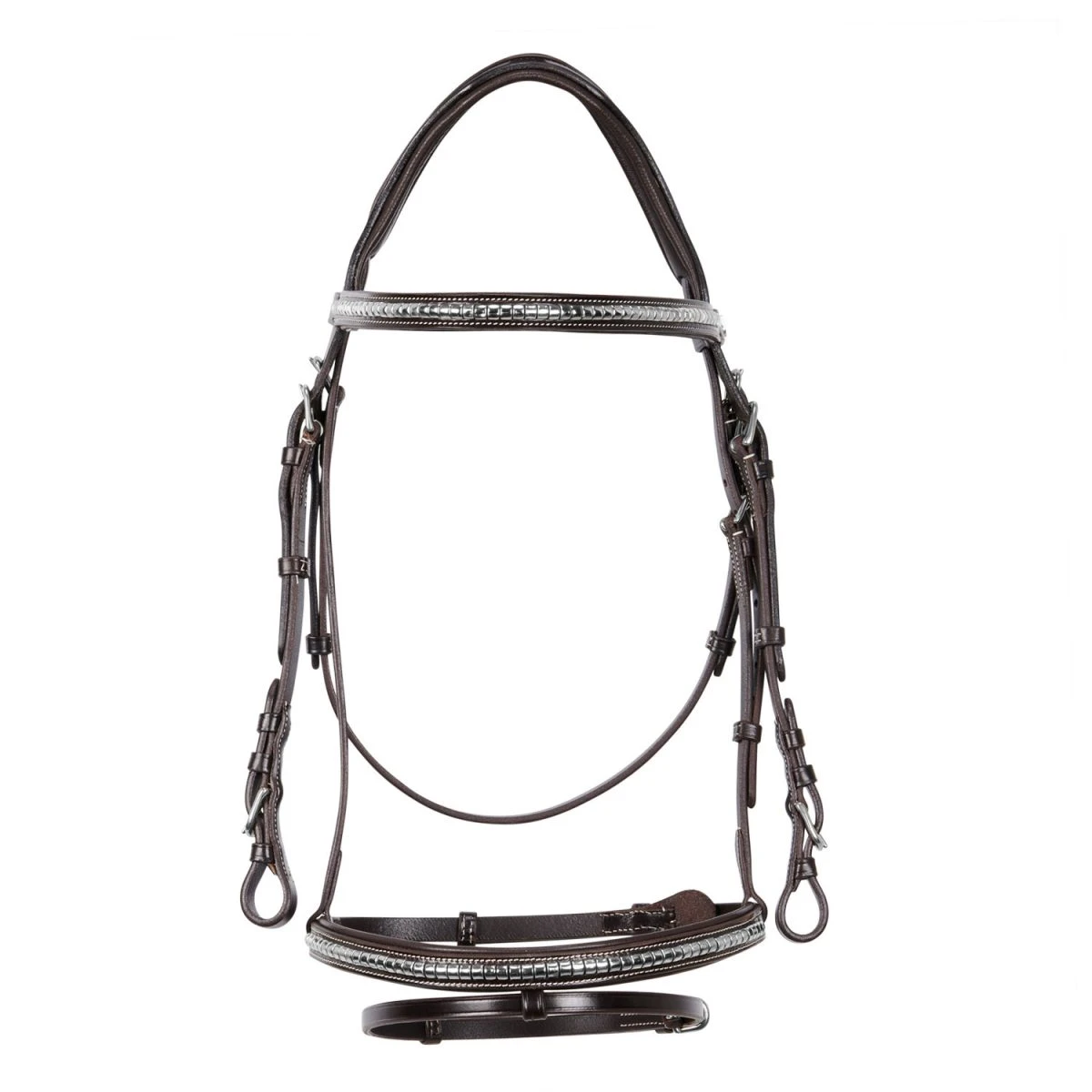 Testiera inglese Clincher in cuoio - Equestro - Pony Testa di Moro