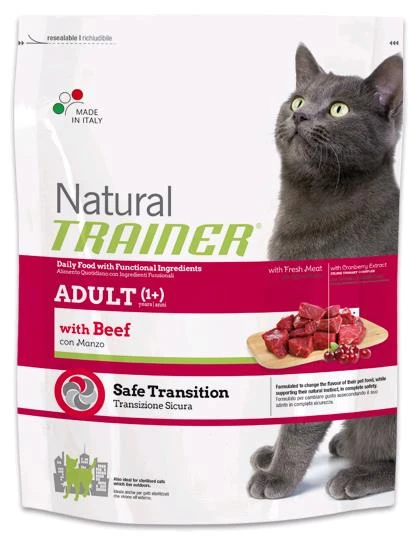 Trainer NATURAL ADULT CON MANZO - Secco gatto adulto Kg. 1,5 - Foto 1