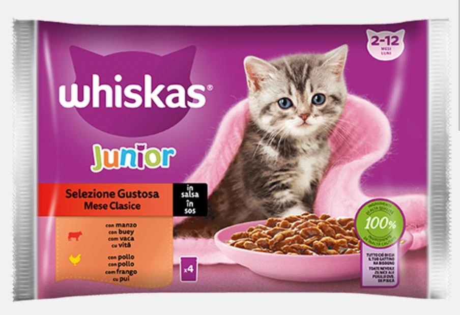 Whiskas Selezione Gustosa Junior 4 x 85 g