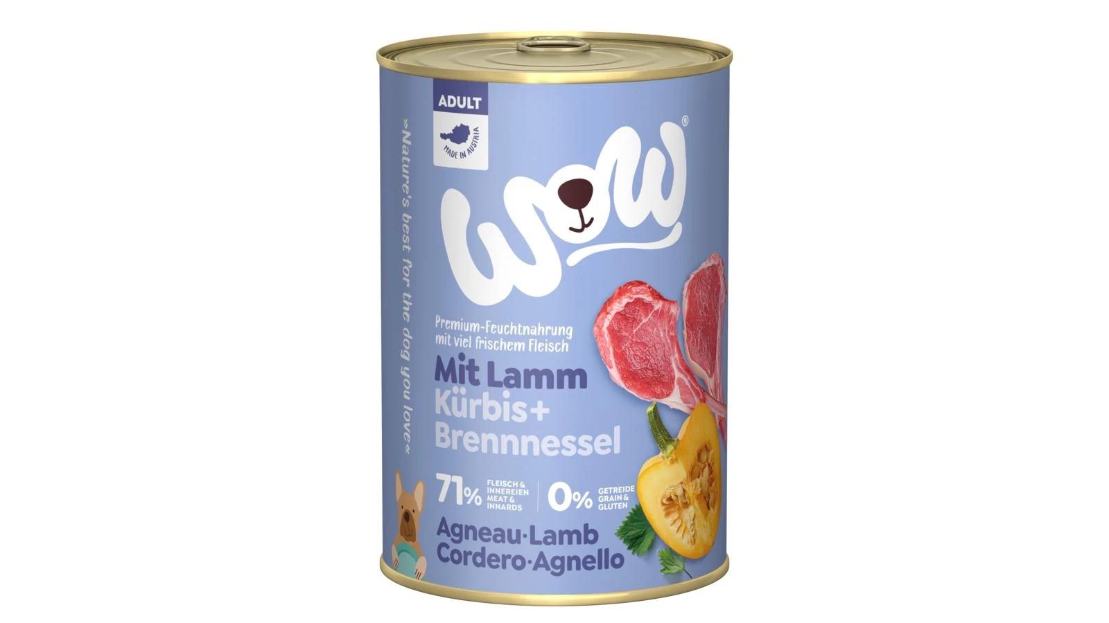 WOW Dog 400g Mangime Umido Agnello