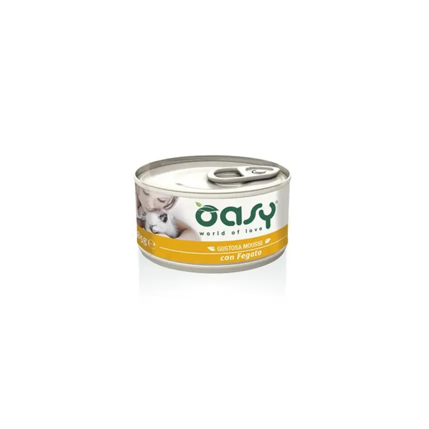 Oasy Wet Cat CAPRICE - Gustosa Mousse gatti adulti con Fegato 85 gr