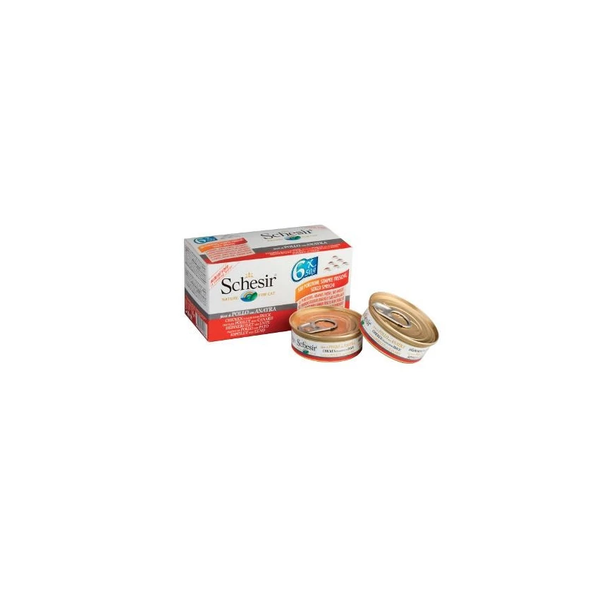 Agras Schesir Cat Filetti Pollo/Anatra 6 x 50 g
