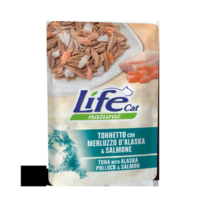 Lifepet Lifecat Buste 30 x 70 g Tonnetto/Merluzzo/Salmone