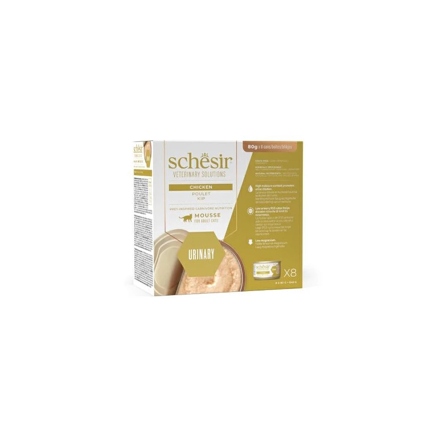 Agras Schesir Vet Line Urinary Mousse Pollo 8 x 80 g