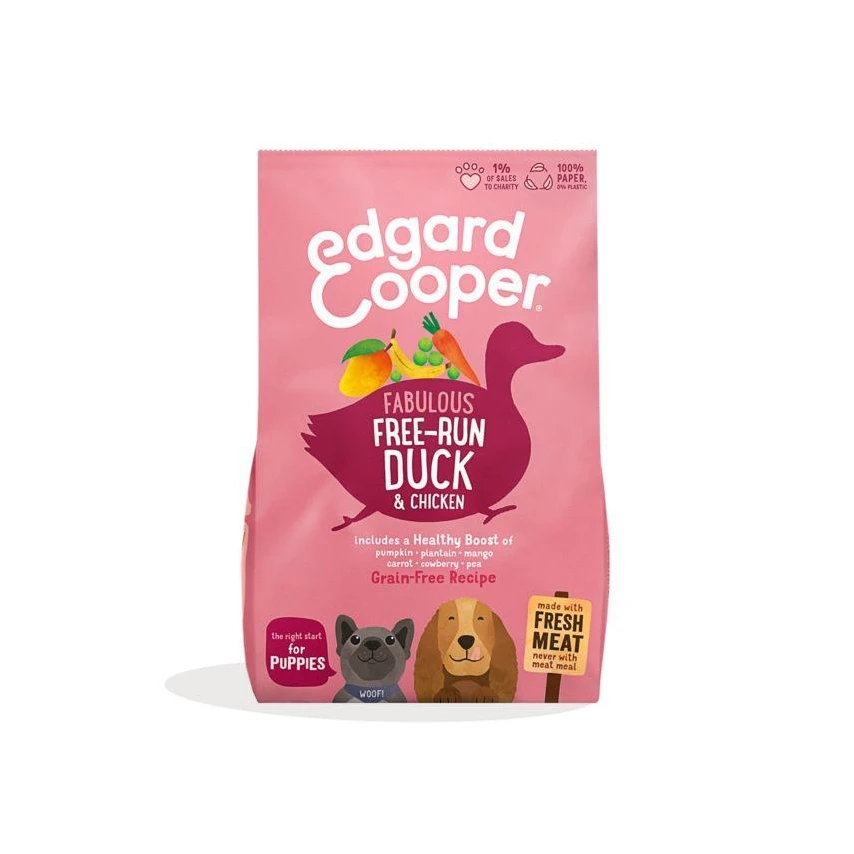 Edgard Cooper Puppy per Cani Anatra e Pollo 700 g