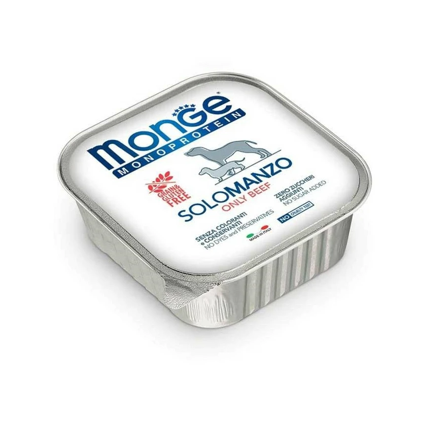 Monge Mono Manzo Umido per Cani 24 x 150 g