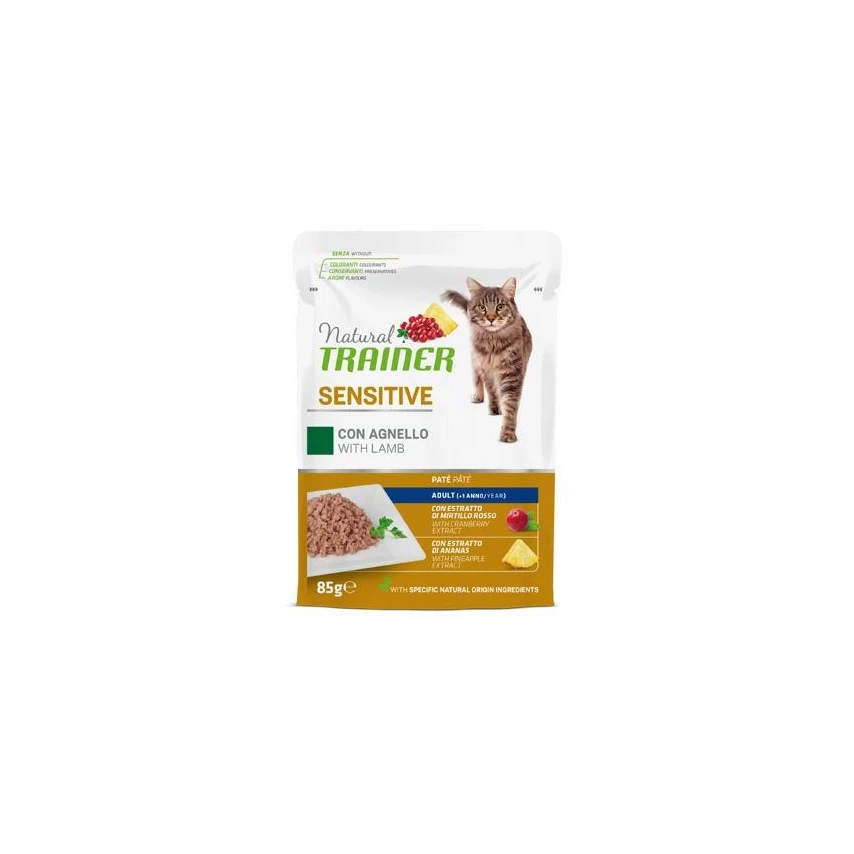 Trainer Natural Buste Sensitive Agnello per Gatto 12 x 85 g