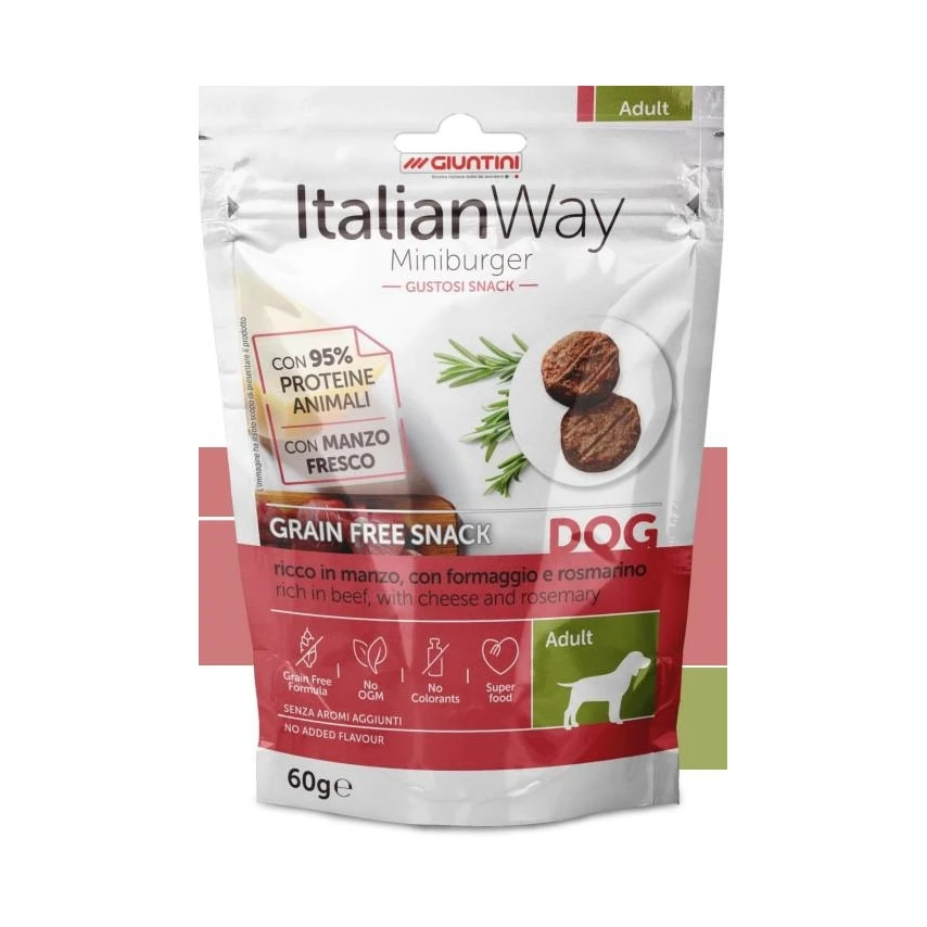 Italian Way Dog Burger Manzo/Formaggio 60g - Giuntini