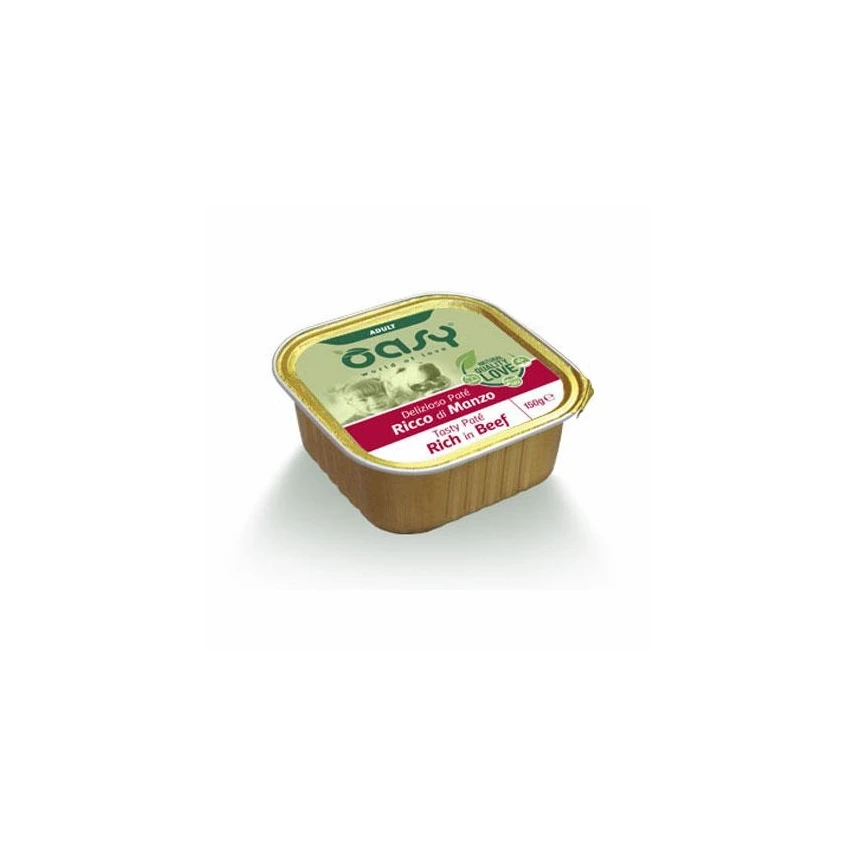 Oasy Dog Paté Delizioso Manzo 11 x Gr 150