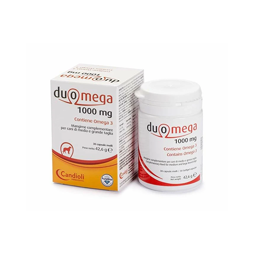 Duomega Cani 1000 mg 30 Perle Candioli per Cani >14 kg