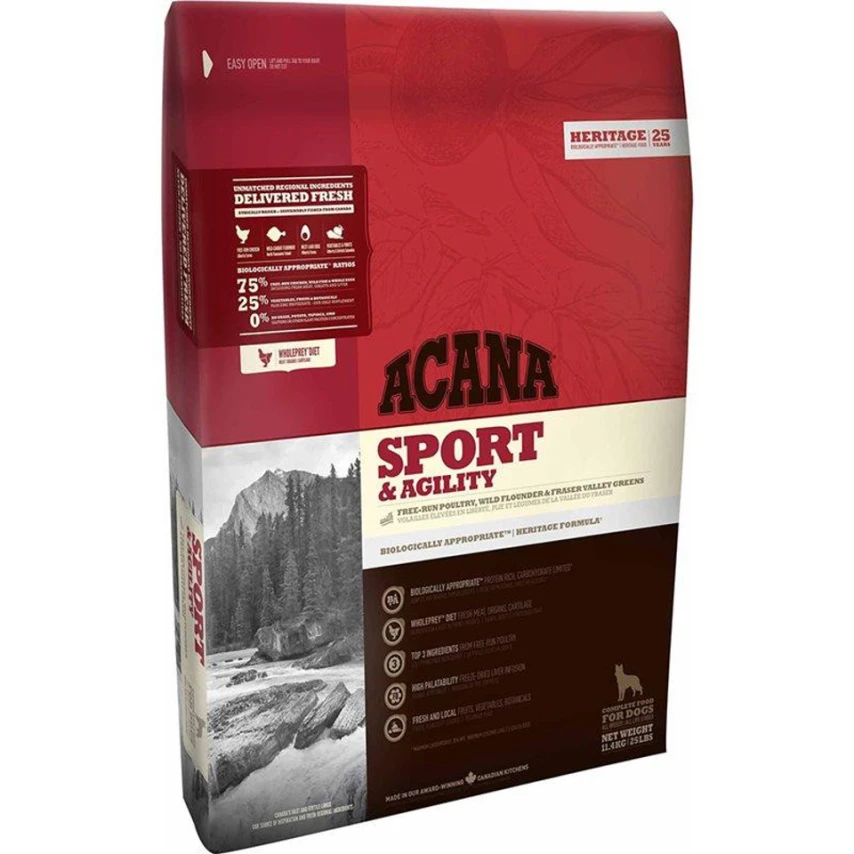 Acana HERITAGE SPORT & AGILITY - Secco Cani che svolgono attività fisica Kg.11,4
