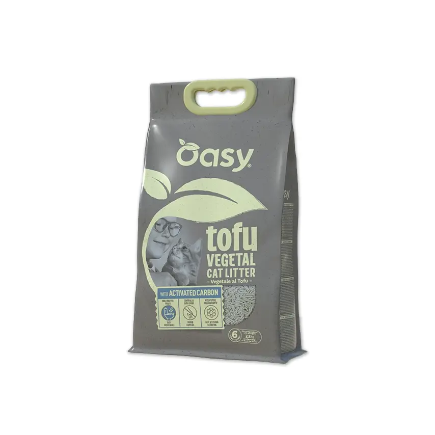 Lettiera al tofu agglomerante pellet Oasy - varie profumazioni