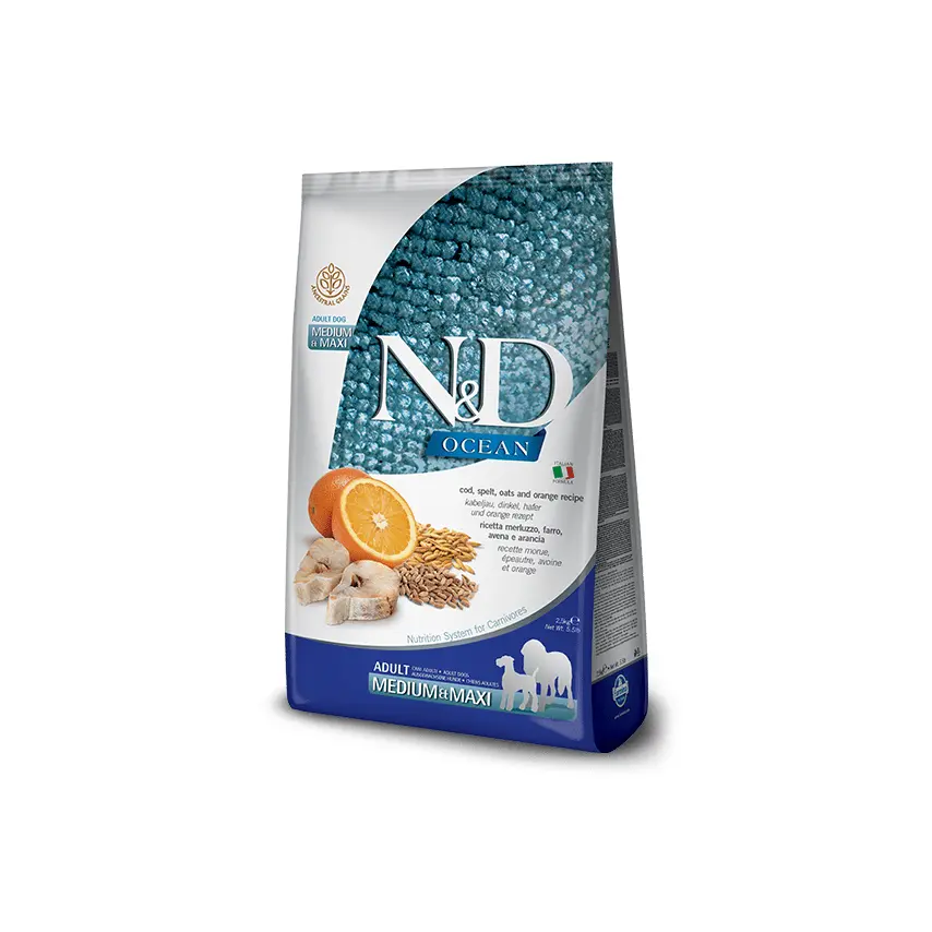 N&D Farmina Ocean Ancestral Adult Medium - Maxi al Merluzzo - 2,5 kg