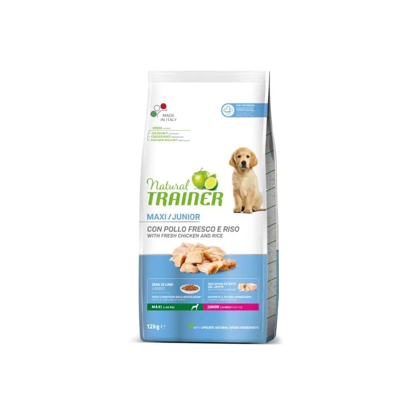 Natural trainer Maxi Junior - con pollo - 12 kg