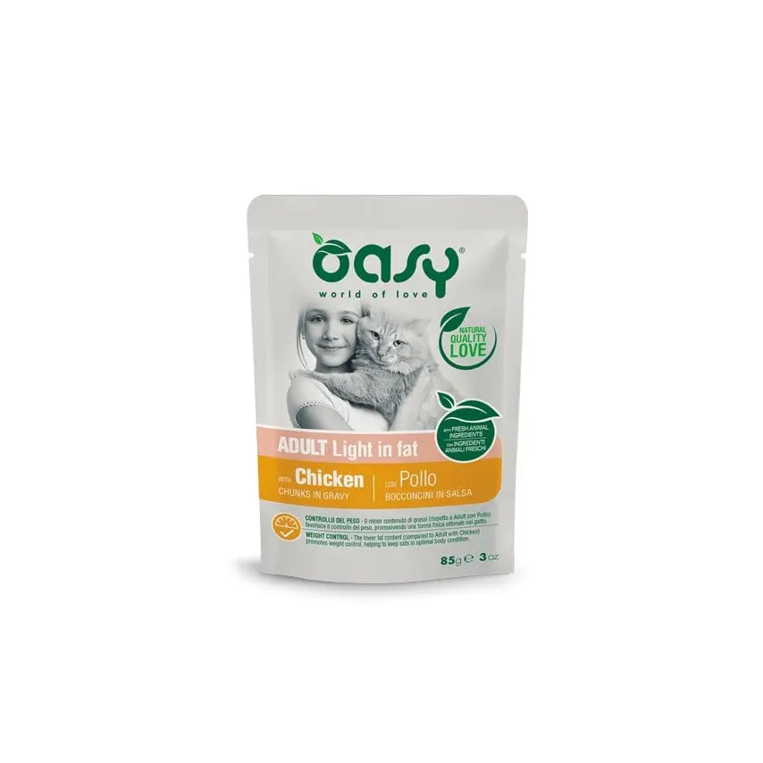 Oasy Adult Light in Fat- Bocconcini in salsa - Pollo 85 gr