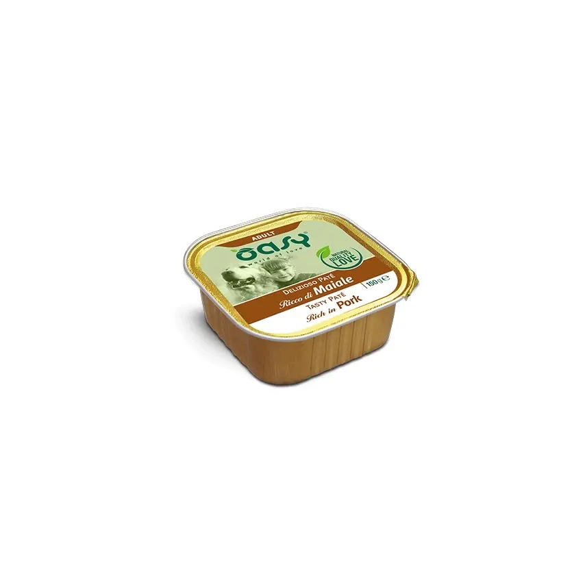 Oasy Delizioso Paté - Cane Adulto - Ricco di Maiale - 150 gr