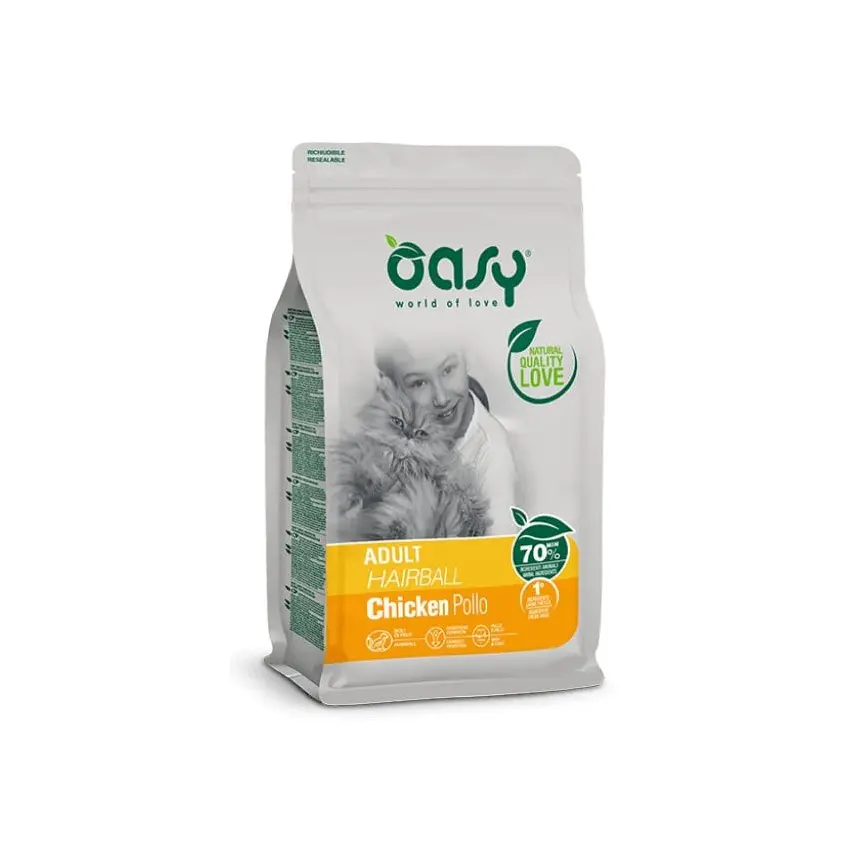 Oasy Lifestage Adult Hairball al Pollo