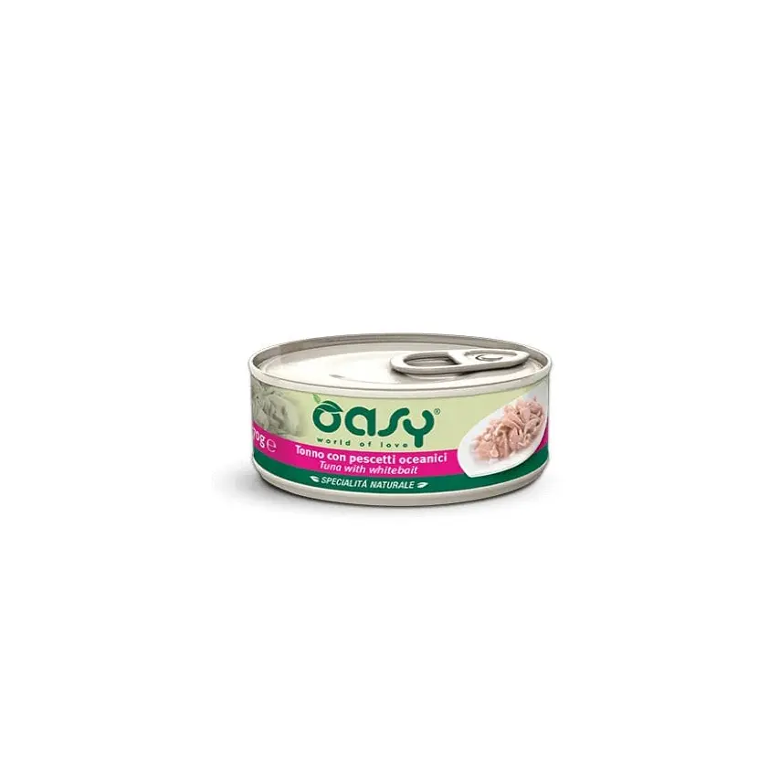 Oasy Specialità Naturale Lattine - Umido per Gatti - 150 gr / Pescetti Oceanici