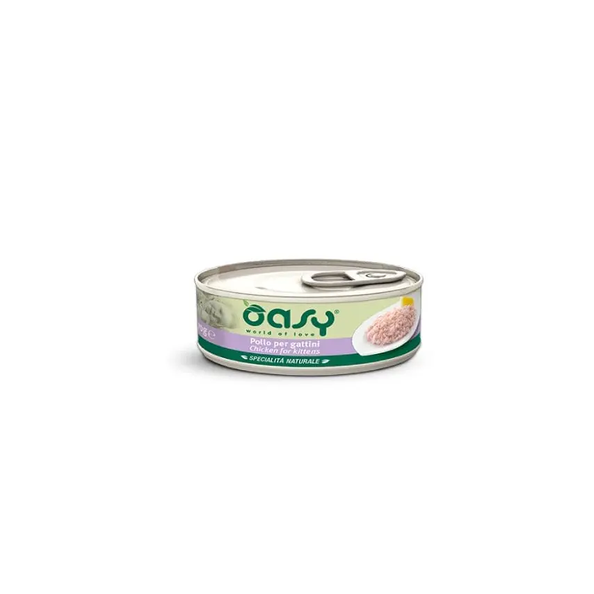 Oasy Specialità Naturale Lattine - Umido per Gatti - 150 gr / Pollo per Gattini