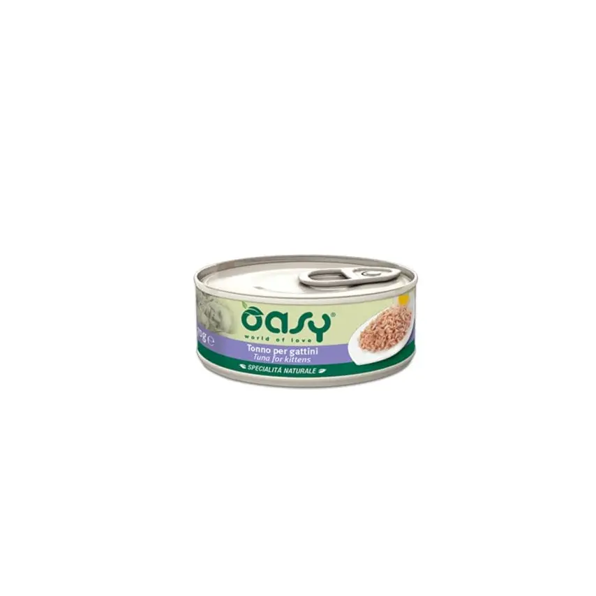 Oasy Specialità Naturale Lattine - Umido per Gatti - 70 gr / Tonno per Gattini