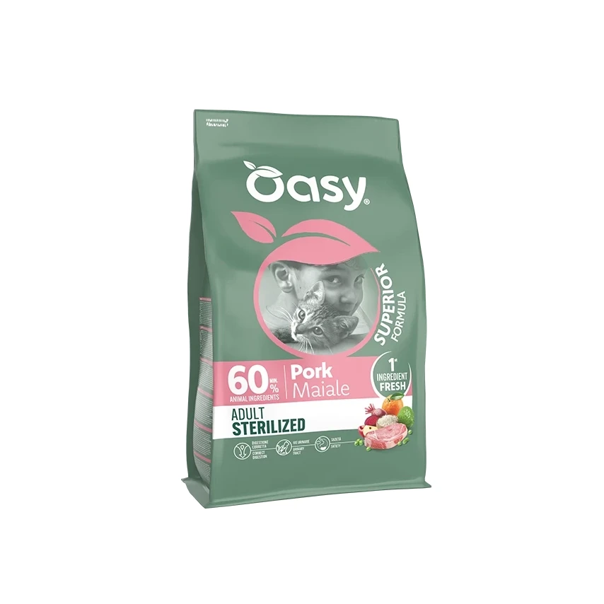 Oasy Superior Formula Adult Sterilized Maiale - 1,5 kg