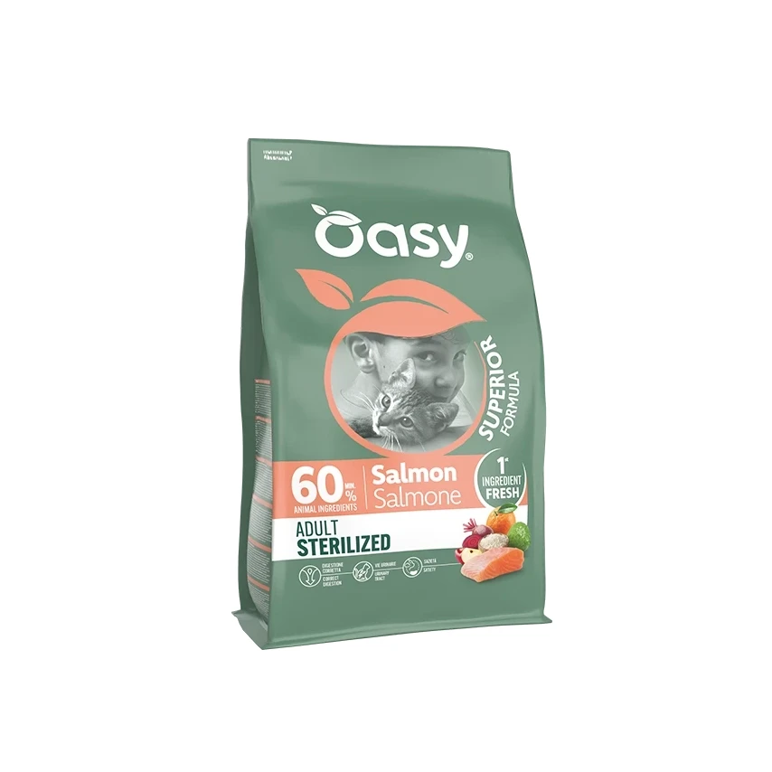 Oasy Superior Formula Adult Sterilized Salmone - 1,5 kg
