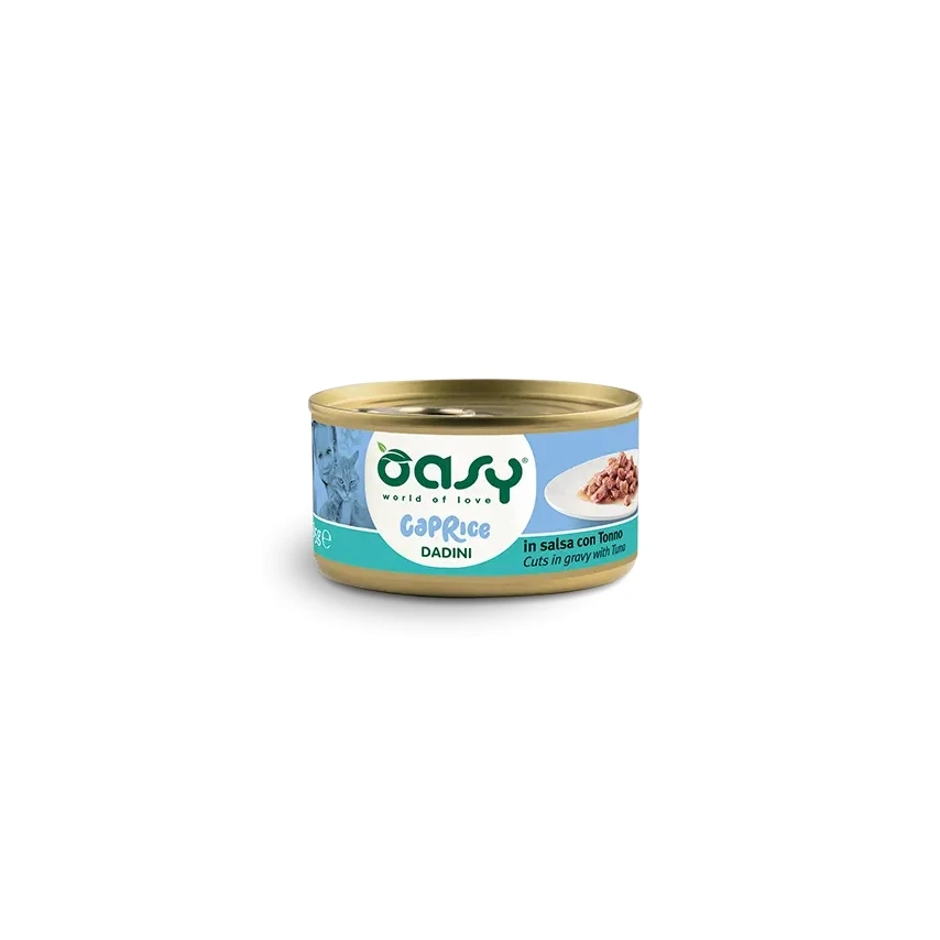 Oasy Wet Cat CAPRICE - Dadini con TONNO Lattina 85 gr 