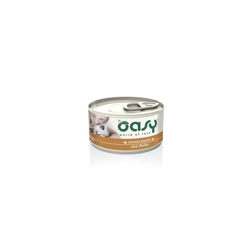 Oasy Wet Cat CAPRICE - Gustosa Mousse gatti adulti con Pollo 85 gr