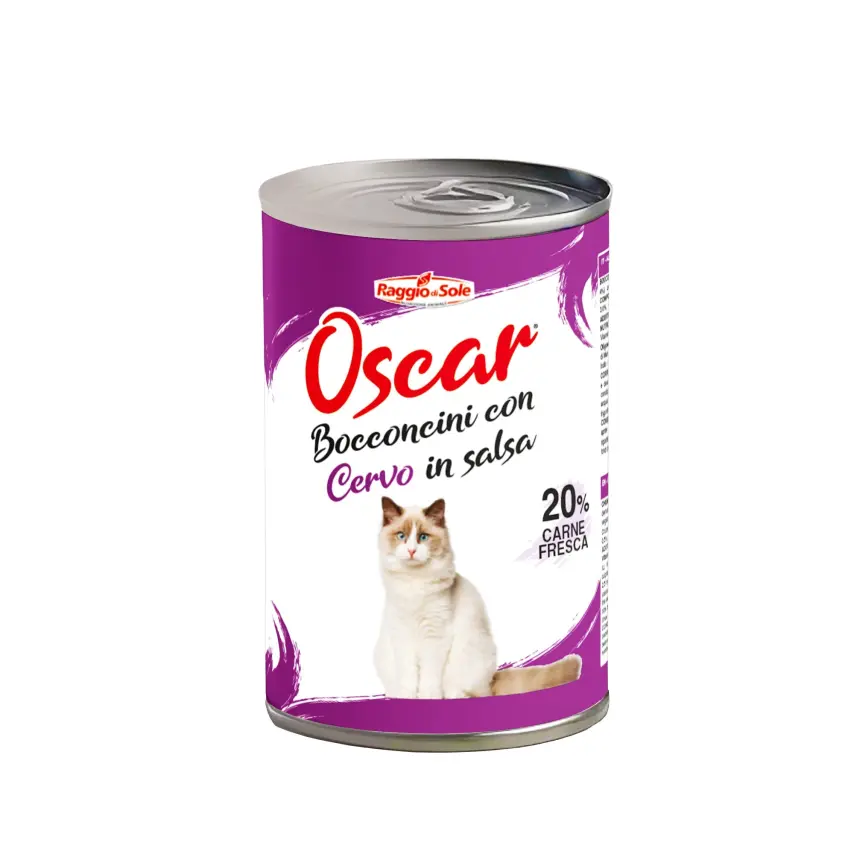 Oscar Bocconcini umido economico gatti adulti - lattina 400 gr - 5 gusti