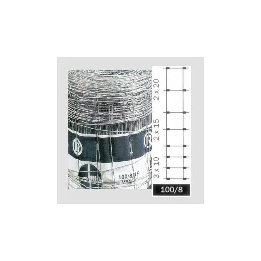 Rete da pecore zincatura commerciale galvafield - maglia 120/9/15 - h 120 cm - 100 metri