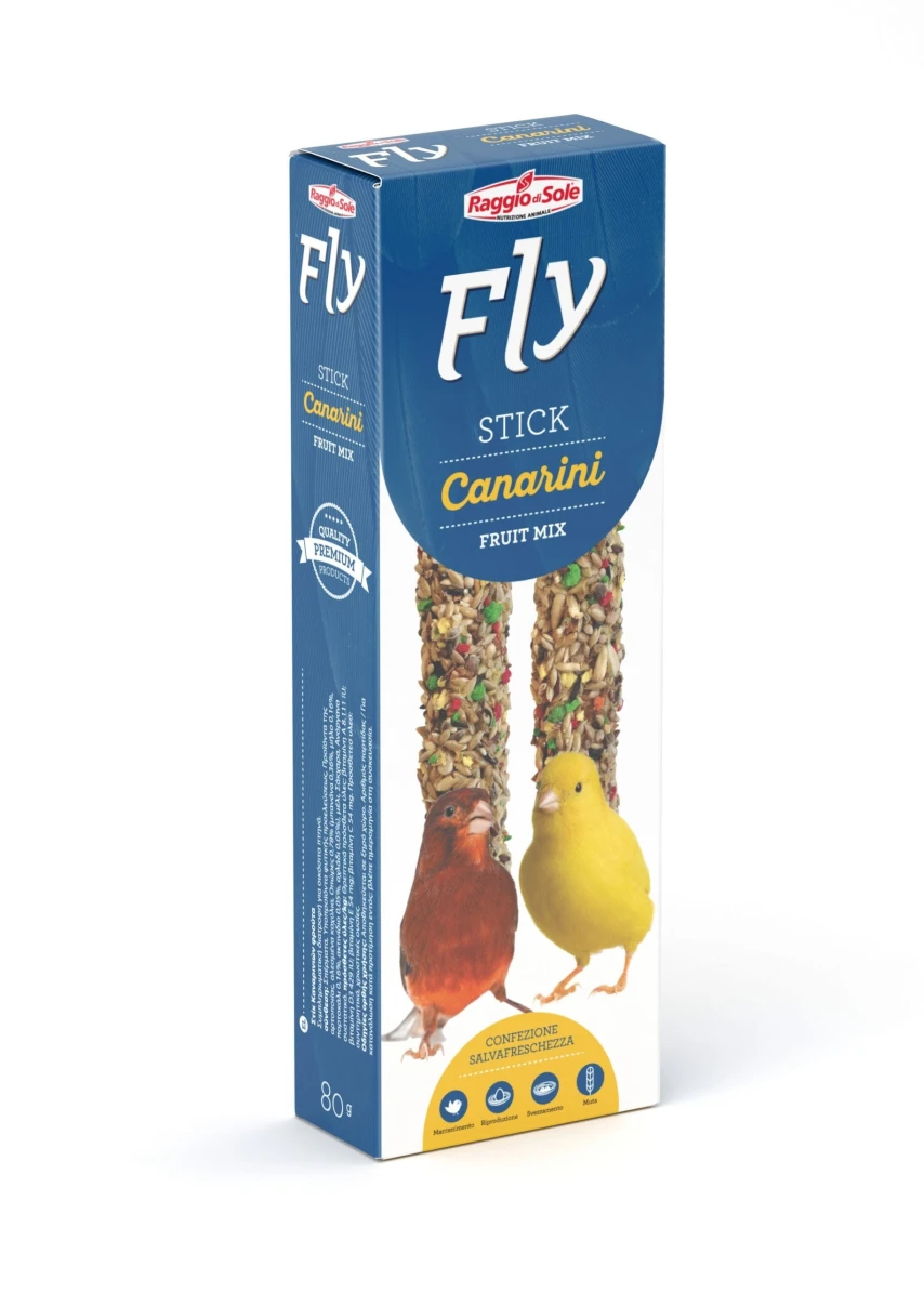 2 Stick Canarini fruit futta mix - 2 x 40 gr - Fly Raggio di Sole