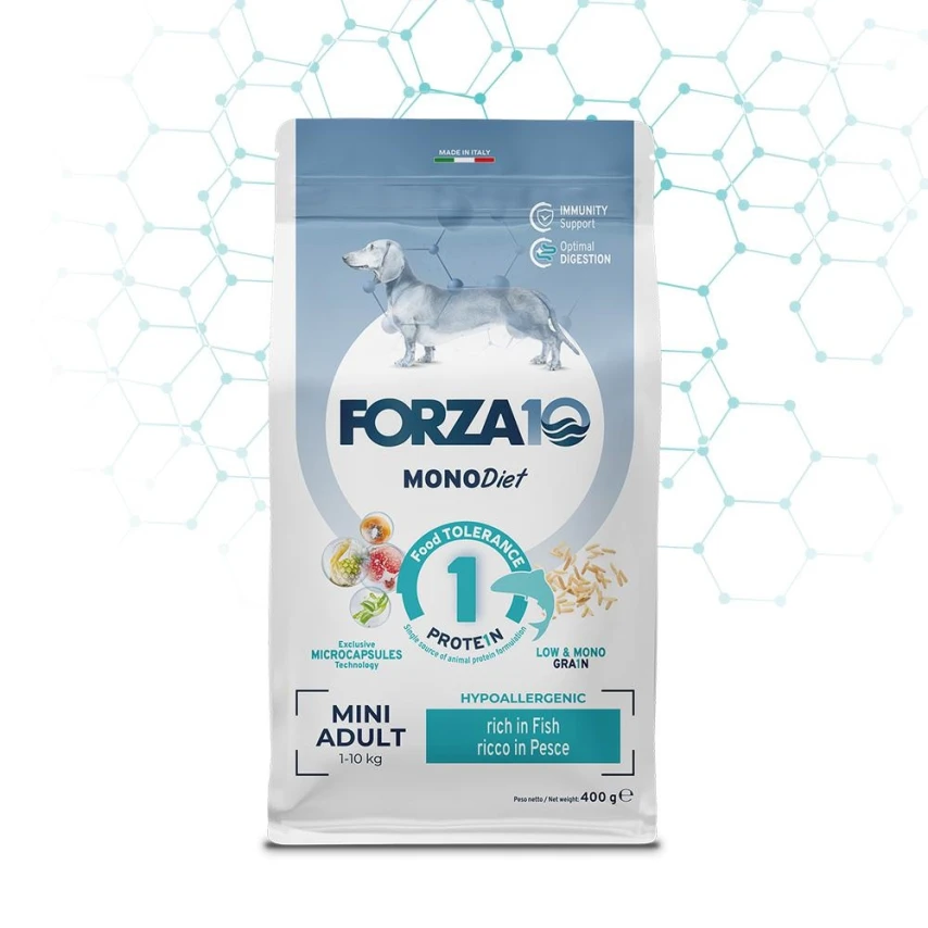 Forza10 Mini Diet Pesce 400 g per Cani di Piccola Taglia