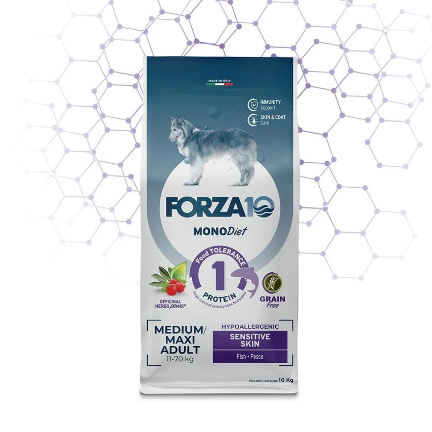 Forza10 Medium Maxi Sensitive Skin Pesce per Cani - 10 kg