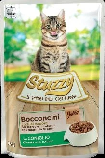 Agras StuzzyCat Buste Bocconi in Jelly con Coniglio 24 x 85 g