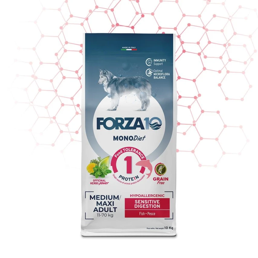 Forza10 Dog Medium Maxi Sensitive Digestion Pesce 10 kg