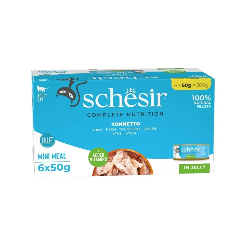 AGRAS Schesir Tonnetto in Gelatina per Gatti 6 x 50 g