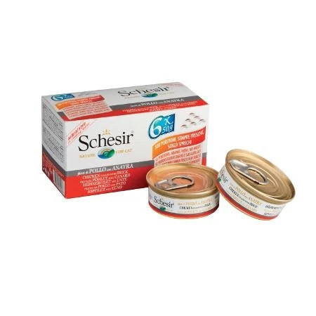Agras Schesir Cat Filetti Pollo/Anatra 6 x 50 g