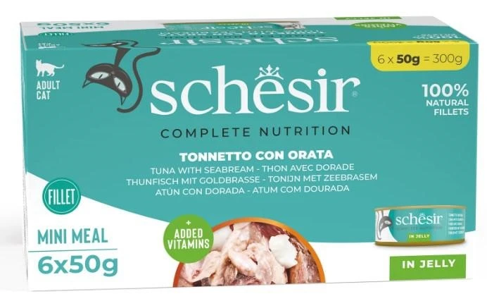 AGRAS Schesir Gatto Tonnetto/Orata in Jelly 6 x 50 g