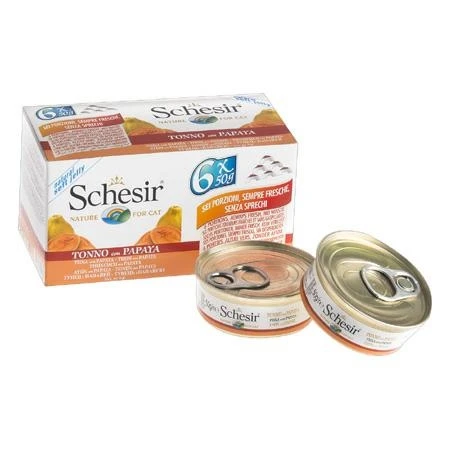 Agras Schesir Cat Tonno/Papaya 6 x 50 g - Umido per gatti