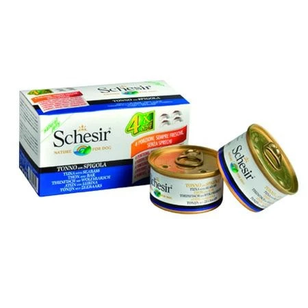 Agras Schesir Dog Tonno/Spigola 4x85 g