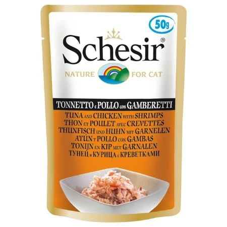 Agras Schesir Cat Buste Tonnetto/Pollo/Gamberetti - 20 x 85 g