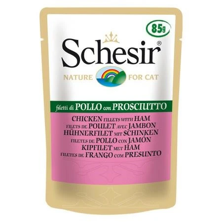 Agras Schesir Cat Buste Filetti Pollo/Prosciutto 20 x 85 g