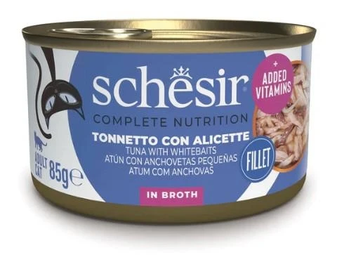 Agras Schesir Cat Natural Tonnetto e Alici in Brodo 85 g